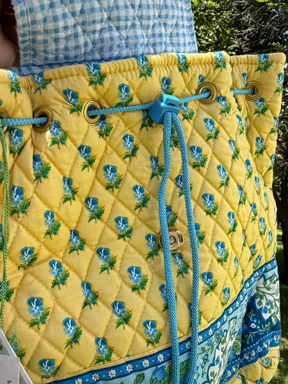 Vera Bradley Mimi Backpack Katherine 2004 NWT Y2K Rare Vintage Blue Yellow